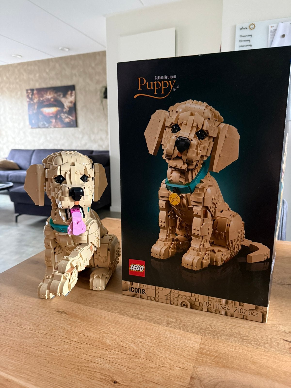 Lego Golden Retriever Puppy, Ophalen of Verzenden, Zo goed als nieuw, Complete set, Lego
