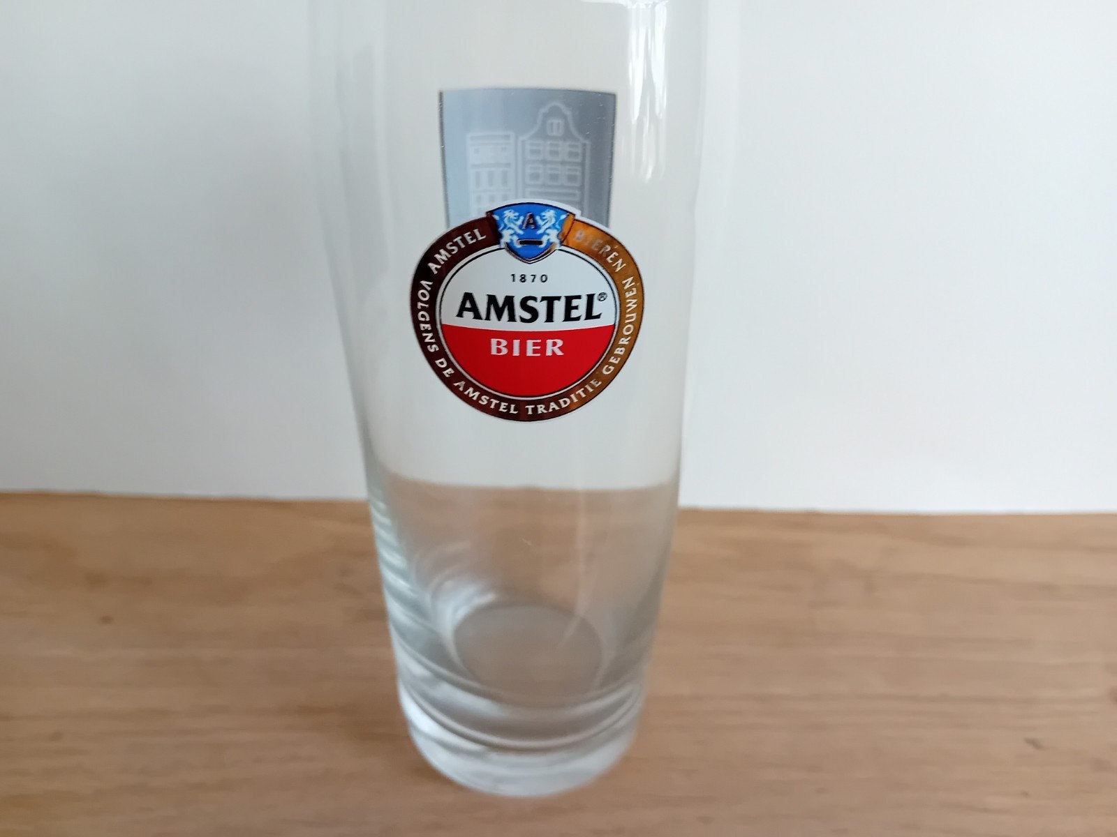 Amstel glas nummer 24 met achteropdruk, Verzamelen, Ophalen of Verzenden, Zo goed als nieuw, Glas of Glazen, Amstel