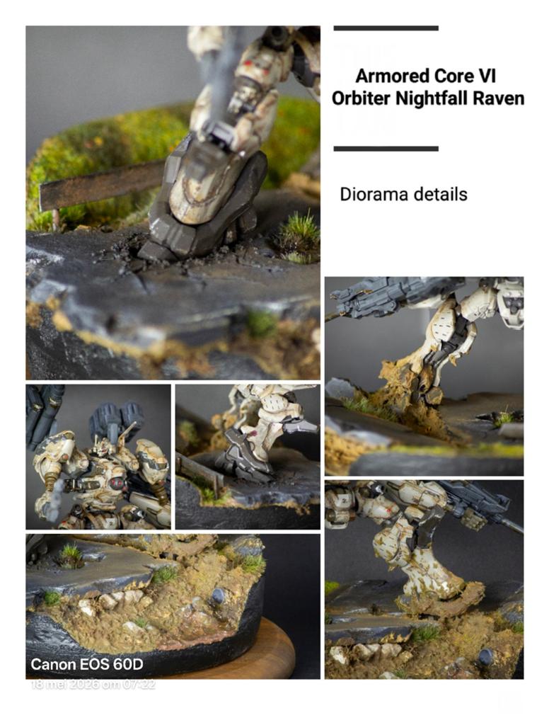 Custom Armored Core VI “Orbiter Nightfall Raven” Diorama, Ophalen, Nieuw, 1:50 of kleiner, Diorama