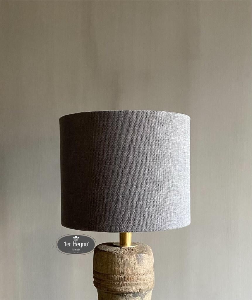 Lampenkap Polo Elephant 15cm Aura Peeperkorn kap stoer sober, Verzenden, Nieuw, Grijs, Rond