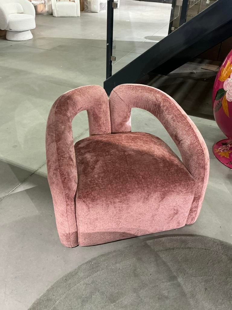 Lounge Chair Dana Rose Chenille Richmond interiors, Huis en Inrichting, Fauteuils, Ophalen, Minder dan 75 cm, Zo goed als nieuw