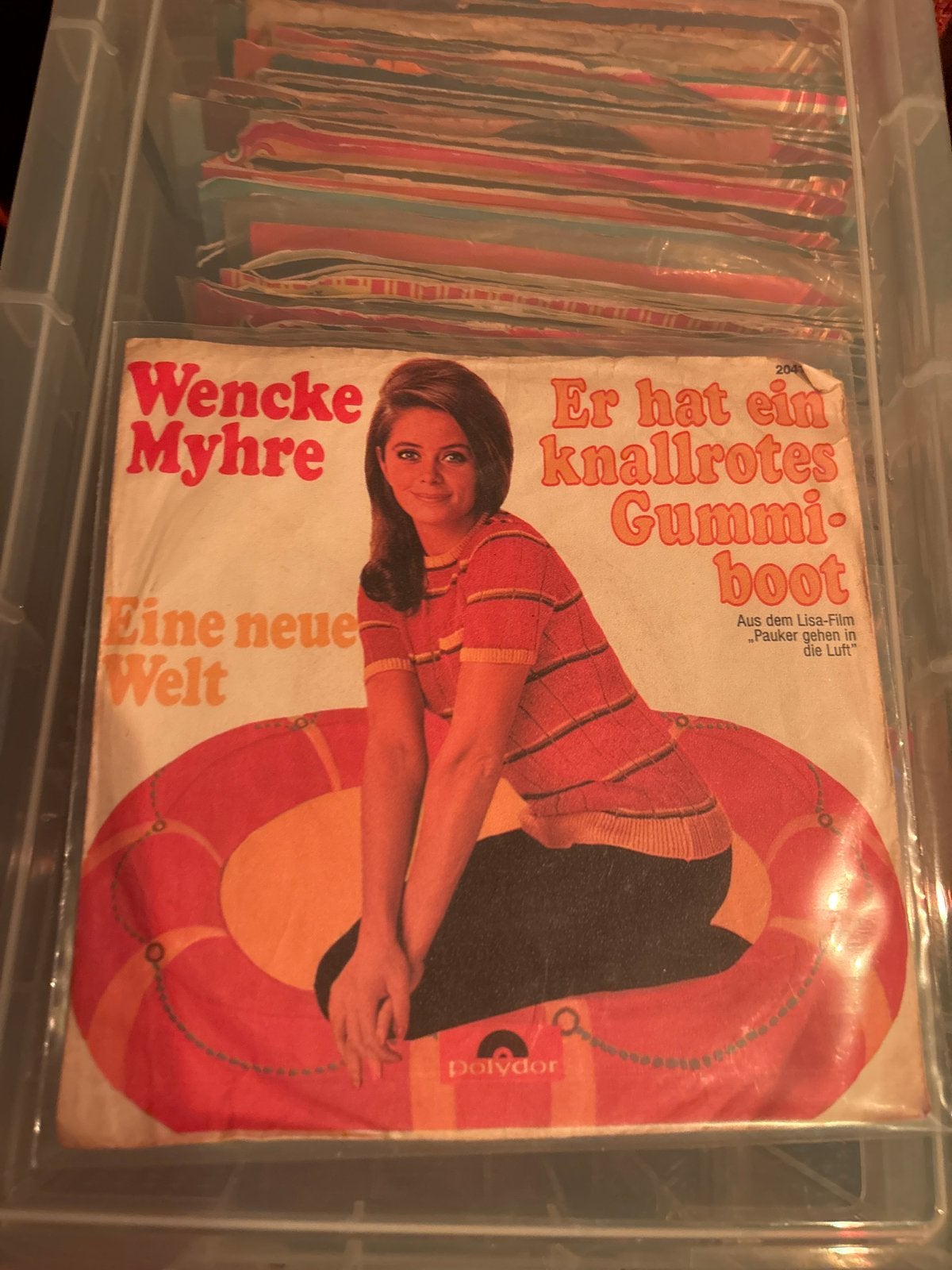 Wencke Myhre - Er hat ein knallrotes Gummiboot (Single), Cd's en Dvd's, Vinyl Singles, Gebruikt, Originele persing, 7 inch, EP
