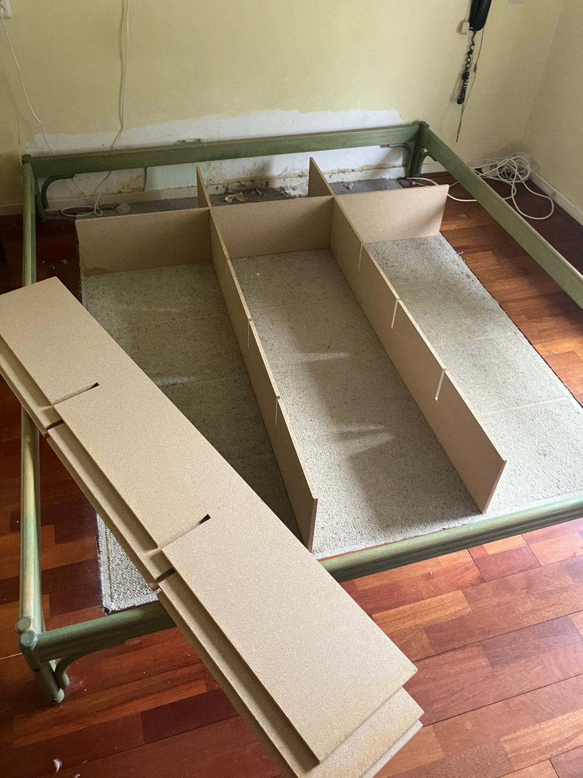 Onderbouw Bed, Huis en Inrichting, Slaapkamer | Bedden, Ophalen, Gebruikt, 210 cm, Tweepersoons