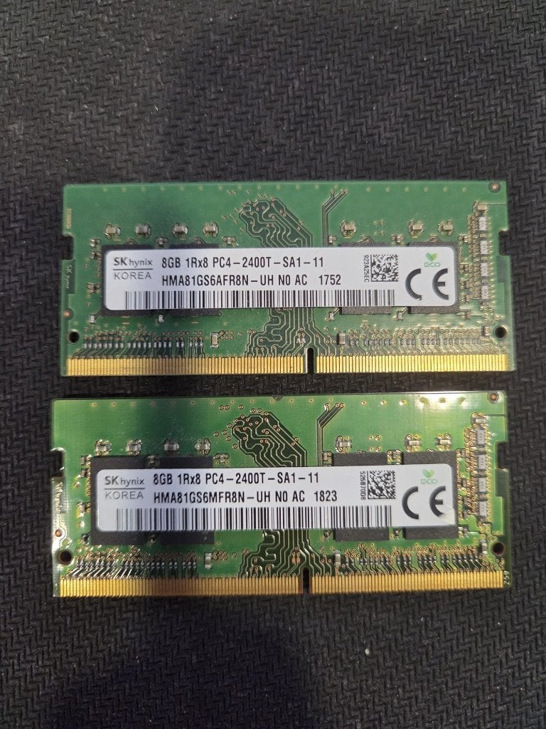 2x DDR4 SODIMM 8GB 2400T, Computers en Software, RAM geheugen, Verzenden, DDR4, 8 GB, Zo goed als nieuw