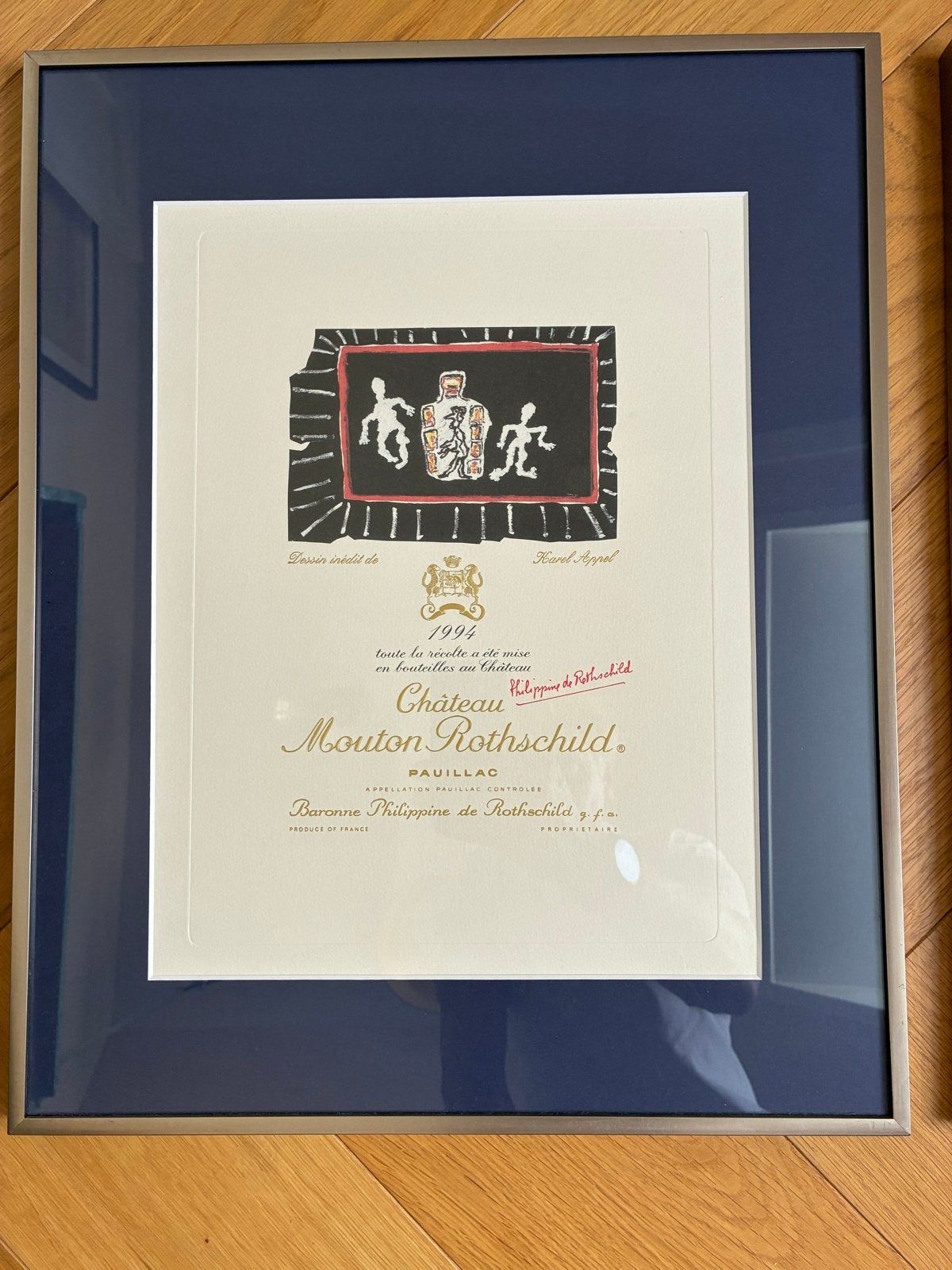 Château Mouton Rothschild litho’s - 1993 en 1994, Ophalen, Print, Print/reproductie, Achter glas