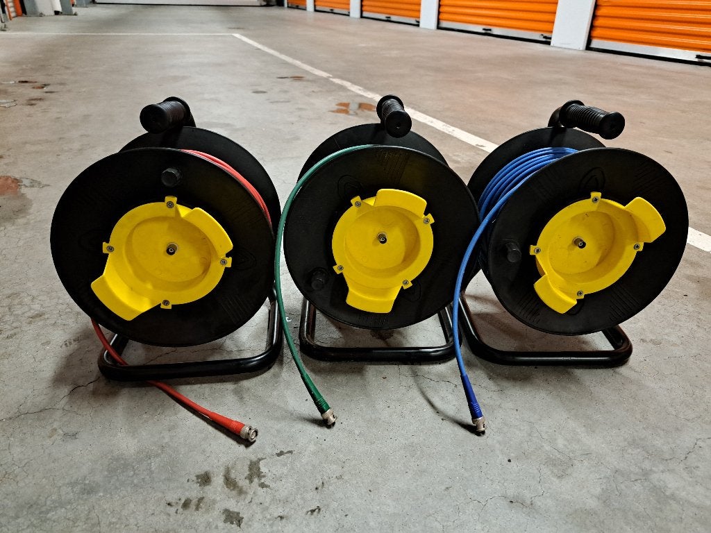 BNC kabelhaspels, Audio, Tv en Foto, Ophalen of Verzenden, Gebruikt, 10 meter of meer, Coaxiale kabel