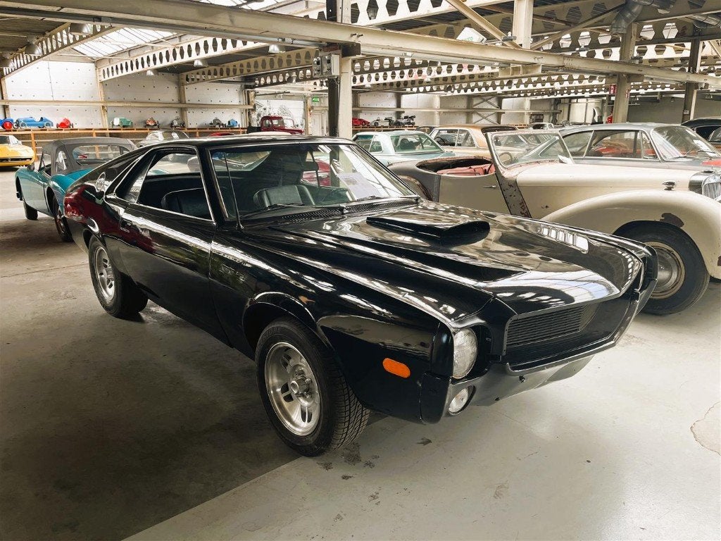Muscle car AMC AMX Fastback uit 1969, Overige merken, Achterwielaandrijving, Zwart, Zwart