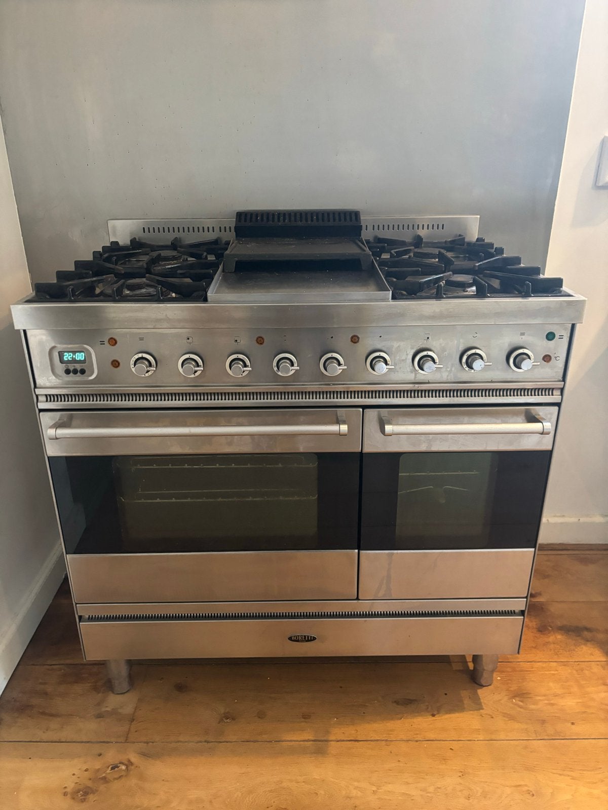 Boretti Majestic vrijstaand fornuis – 4 gaspitten, 2 ovens, Ophalen, Gebruikt, 60 cm of meer, Grill