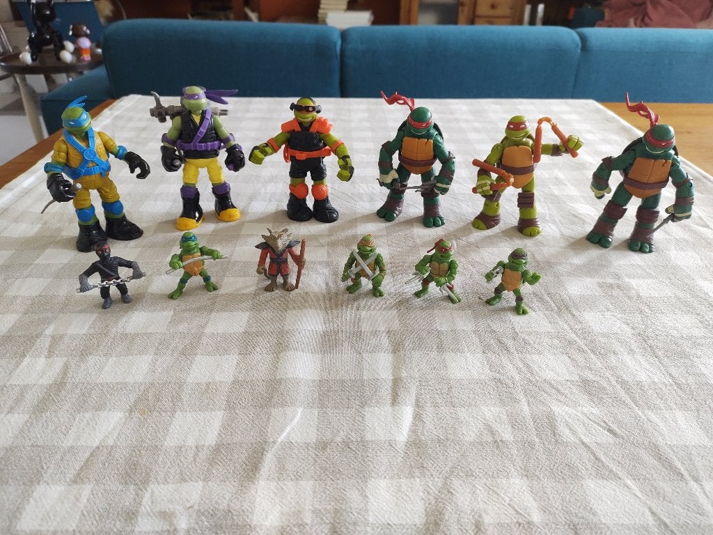 Verzameling tmnt actiefiguren figuurtjes 2013 viacom., Ophalen of Verzenden, Gebruikt
