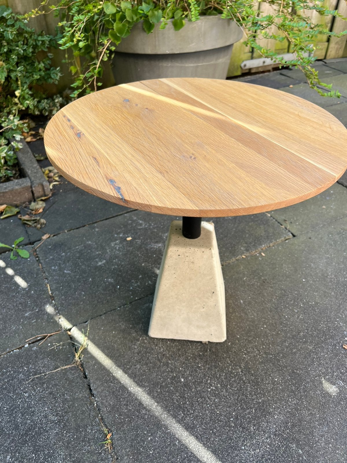 Bijzettafel hout en beton, Ophalen, Minder dan 45 cm, Minder dan 55 cm, Rond