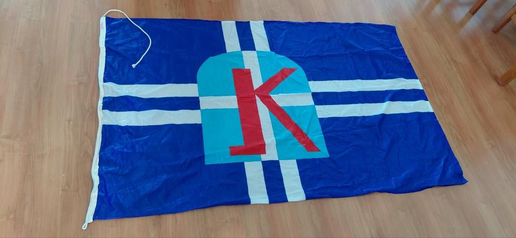 Vlag K (van der Kamp) 90 x 145cm scheepvaartvlag, Ophalen of Verzenden