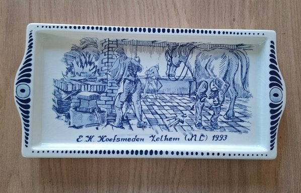 Delfts Blauwe Cake Schaal, Antiek en Kunst, Ophalen