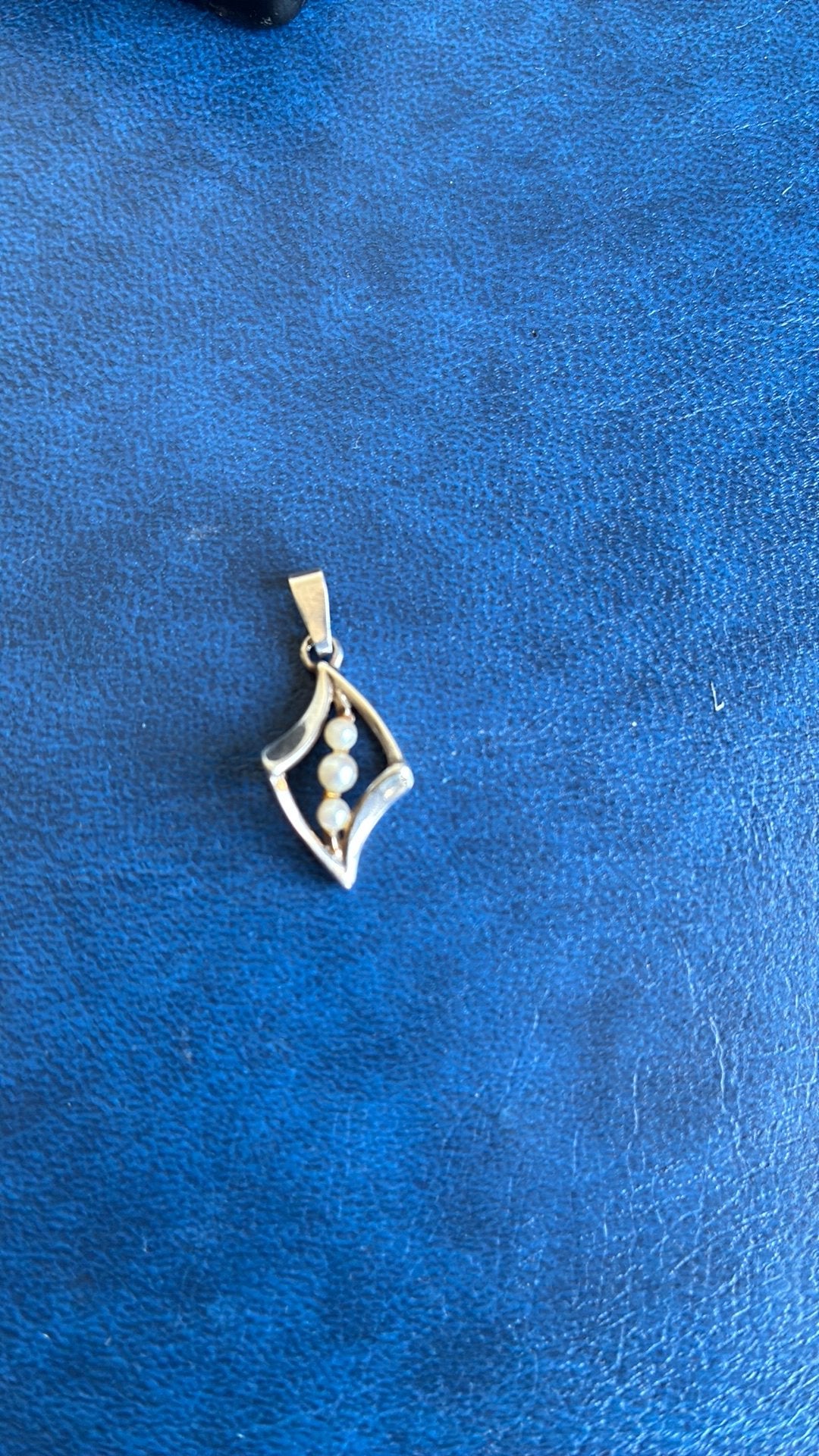 835 zilver hanger met pareltjes, Gebruikt, Ophalen of Verzenden, Met parel, Zilver