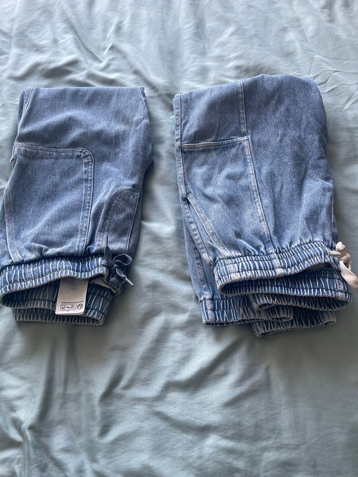 H&M spijkerbroeken jogger model maat 134/128, Ophalen of Verzenden, Zo goed als nieuw, Jongen of Meisje, Broek