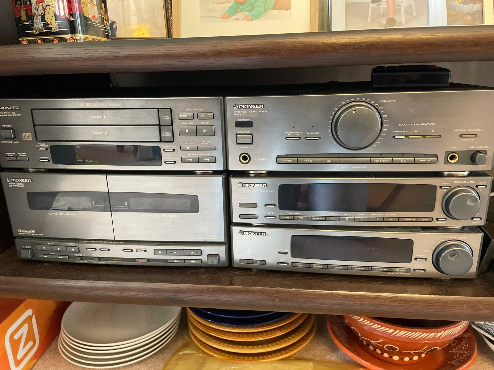 Pioneer Hi-Fi Set met CD-speler, Cassettedeck, Tuner/Verster, Cassettedeck, Zo goed als nieuw, Pioneer, Losse componenten