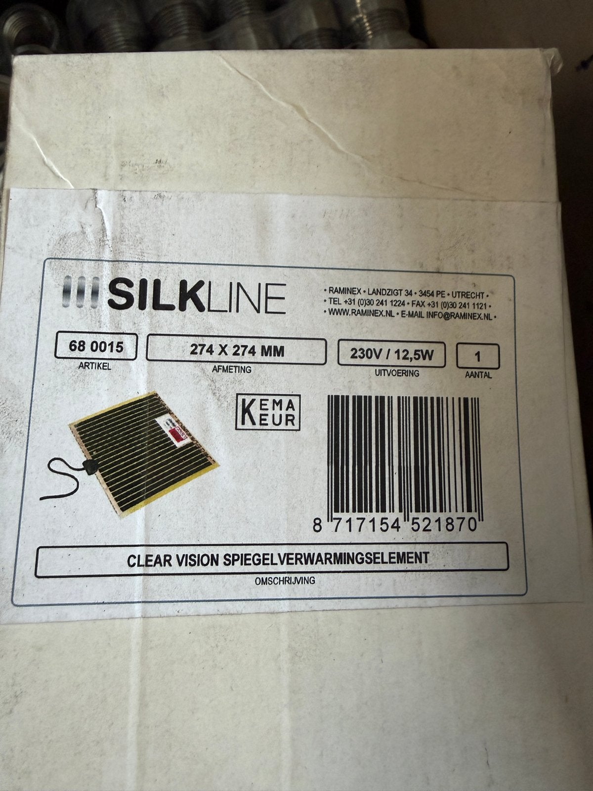 Silkline Clear Vision Spiegelverwarmingselement 274x274mm, Ophalen of Verzenden, Nieuw, Overige merken, Overige typen