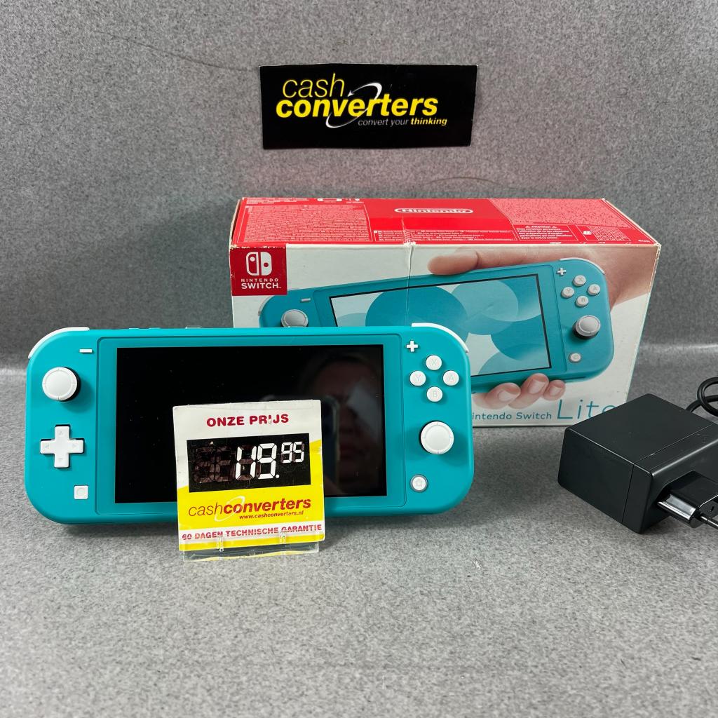 Nintendo Switch LITE | Turqiose | doos en adapter | 407431