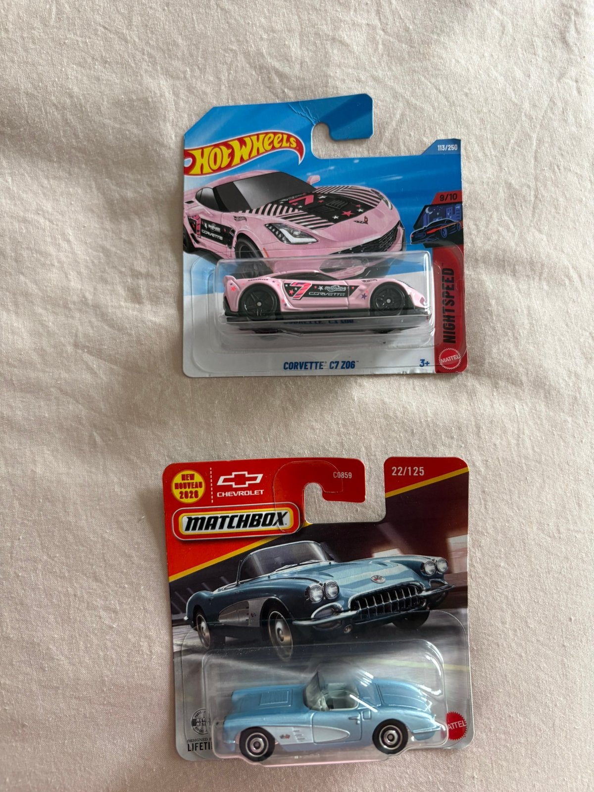 Corvettes van Matchbox en Hotwheels nieuw in blister!, Ophalen of Verzenden, Nieuw, Auto