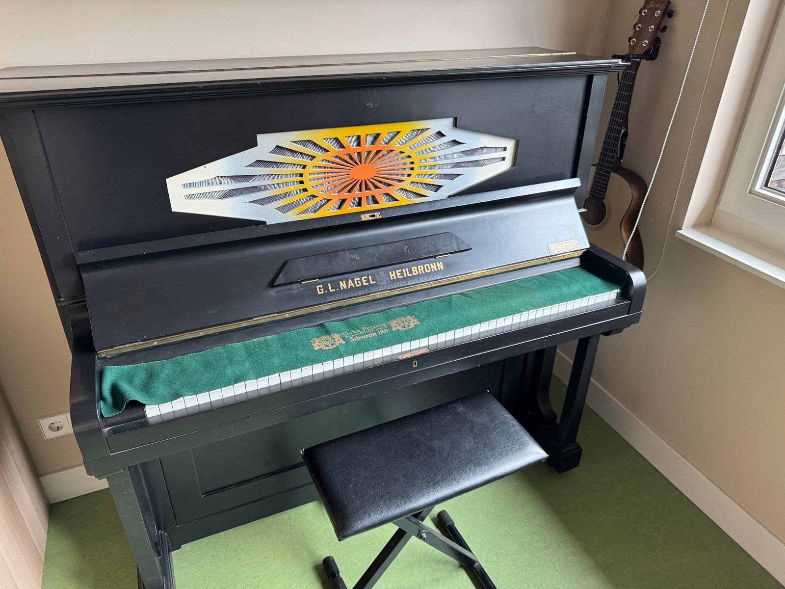Piano Nagel, Heilbron (Goldschmeding), Muziek en Instrumenten, Piano's, Ophalen, Gebruikt, Zwart, Piano