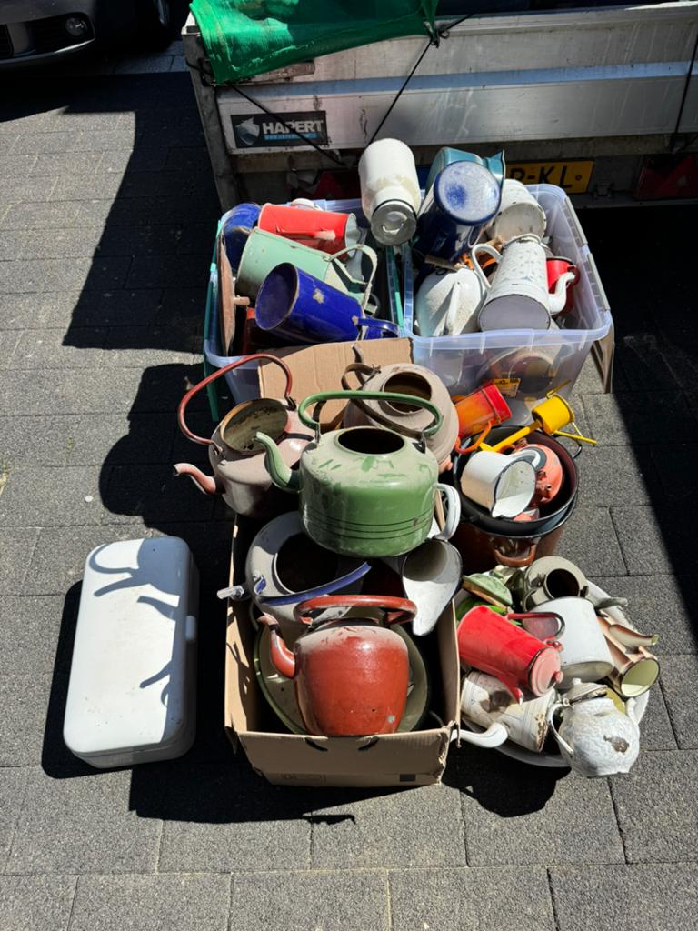 Emaille grote verzameling, Ophalen, Gebruikt, Geen idee, 6431GT