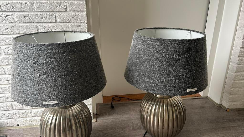 2 Riviera Maison lampenkappen, Huis en Inrichting, Lampen | Lampenkappen, 25 tot 50 cm, Rond, Ophalen of Verzenden, Zo goed als nieuw