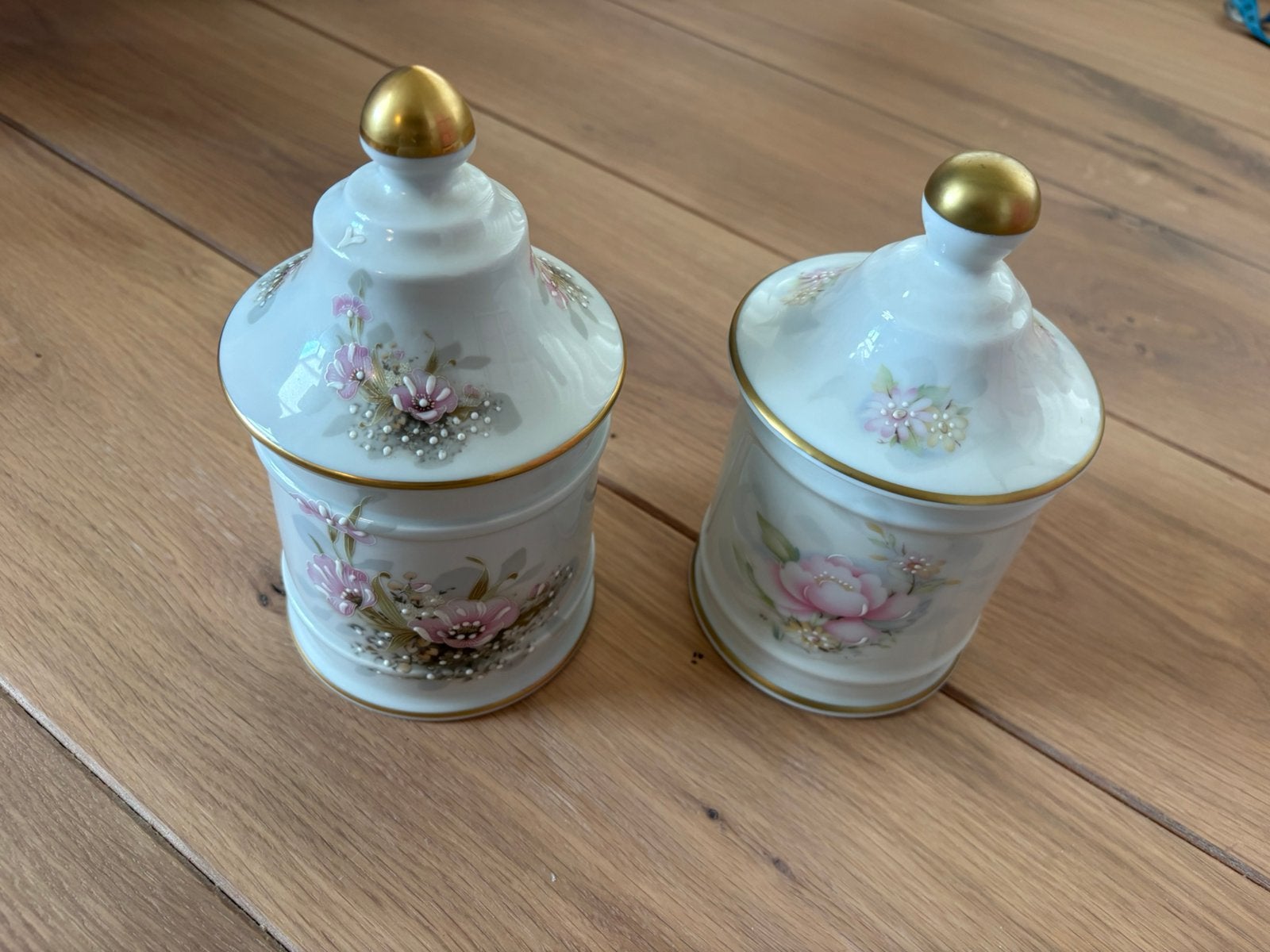 Set van 2 Limoges porseleinen potten met deksel, Antiek en Kunst, Ophalen of Verzenden