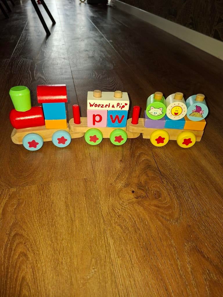 Houten Woelzel & Pip Trein, Ophalen, Zo goed als nieuw, Bouwen