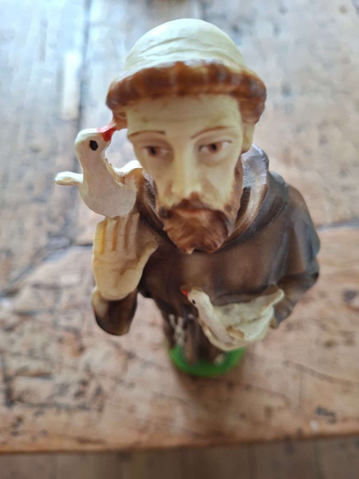 religieus beeld met vredes duif, Ophalen