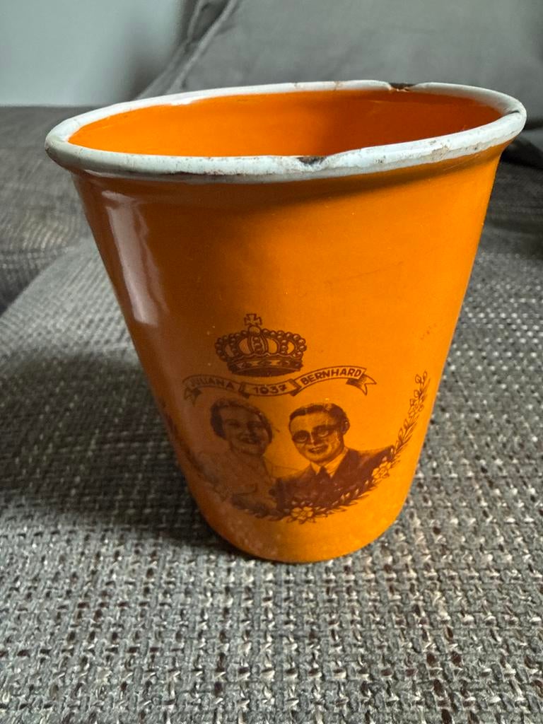 Vintage Juliana & Bernhard Beker 1937, Ophalen of Verzenden, Gebruikt, Servies
