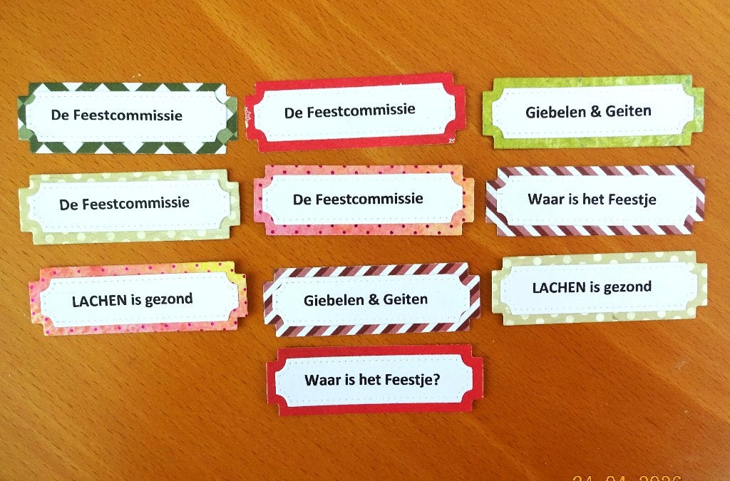 Oplegkaartjes met tekst Gefeliciteerd.....snijmal, Ophalen of Verzenden, Nieuw, Overige thema's, Overige typen