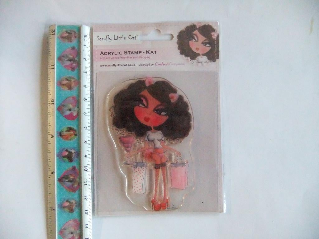 acrylic stamp cat  Seruffy little cat  F, Verzenden, Nieuw, Knutselwerk