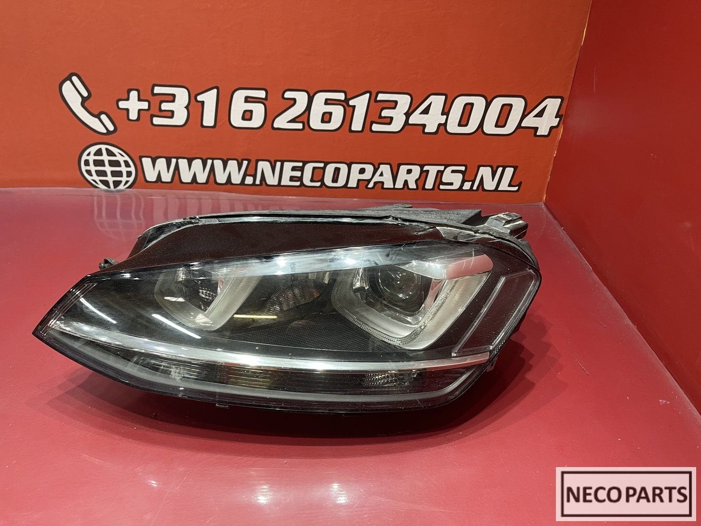 VW GOLF 7 XENON U LED KOPLAMP LINKS 5G1941033 ORIGINEEL, Gebruikt, -, Volkswagen, -