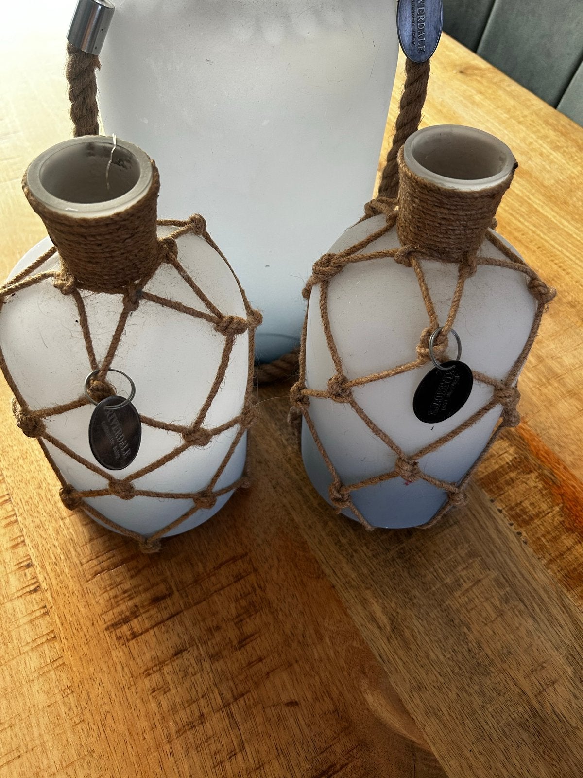 Riverdale vazen set, Ophalen of Verzenden, Gebruikt, Wit, Glas