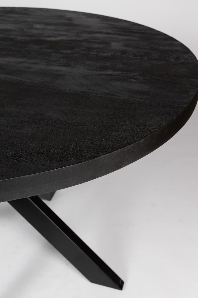 Zita Home eettafel 140cm rond NIEUW met metaal onderstel, Overige houtsoorten, Rond, Nieuw, Scandinavisch