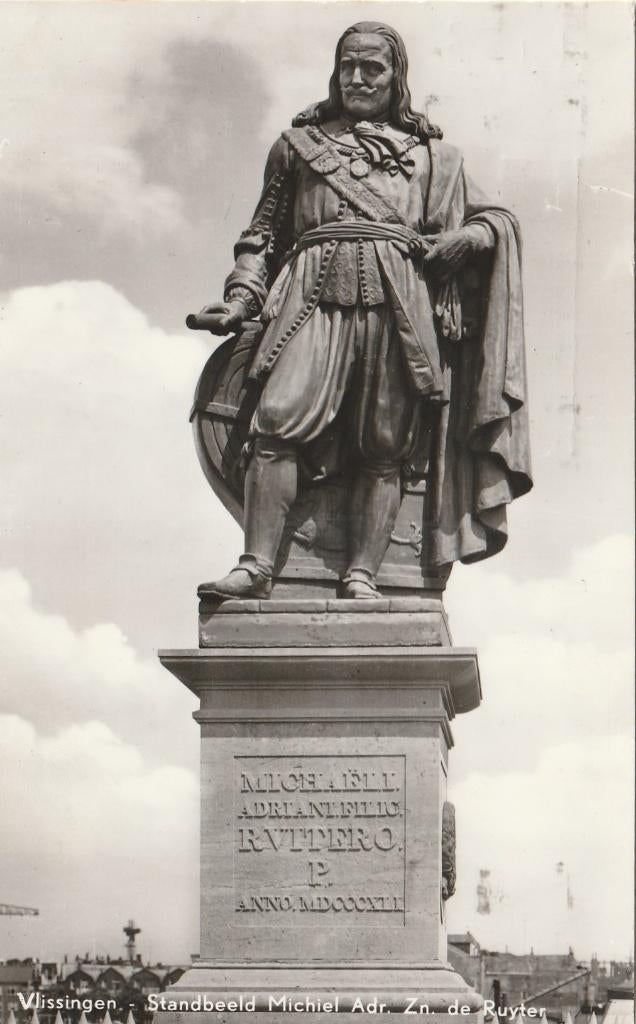 VLISSINGEN Standbeeld De Ruyter, Verzenden, 1960 tot 1980, Gelopen, Zeeland