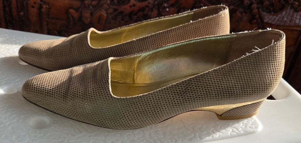 Dames, schoenen, mt 39, bruin-goud, Kleding | Dames, Schoenen, Schoenen met lage hakken, Bruin, Ophalen of Verzenden, Gedragen