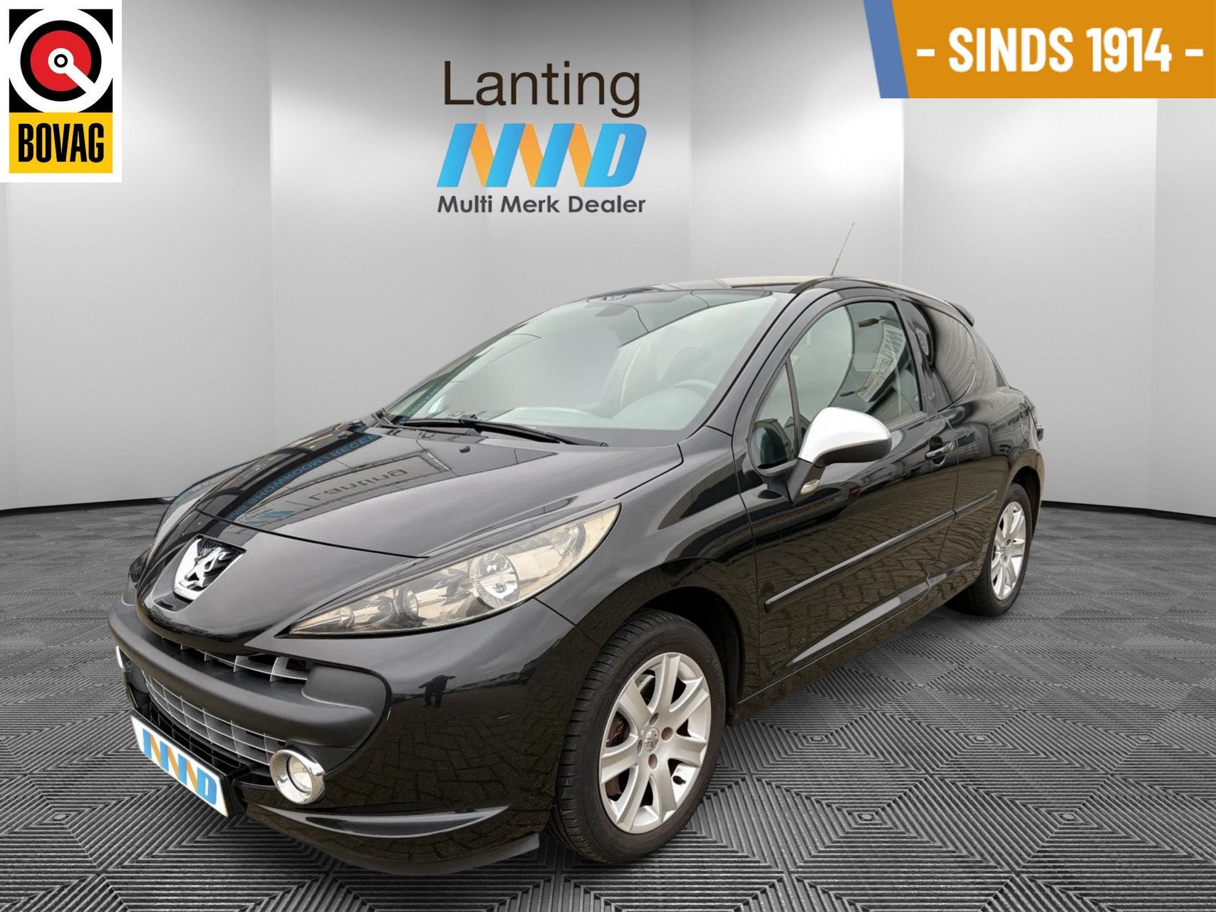 Peugeot 207 1.6-16V T 174 PK origineel RC|ketting gebroken!, Auto's, Peugeot, Voorwielaandrijving, 1080 kg, Gebruikt, Zwart
