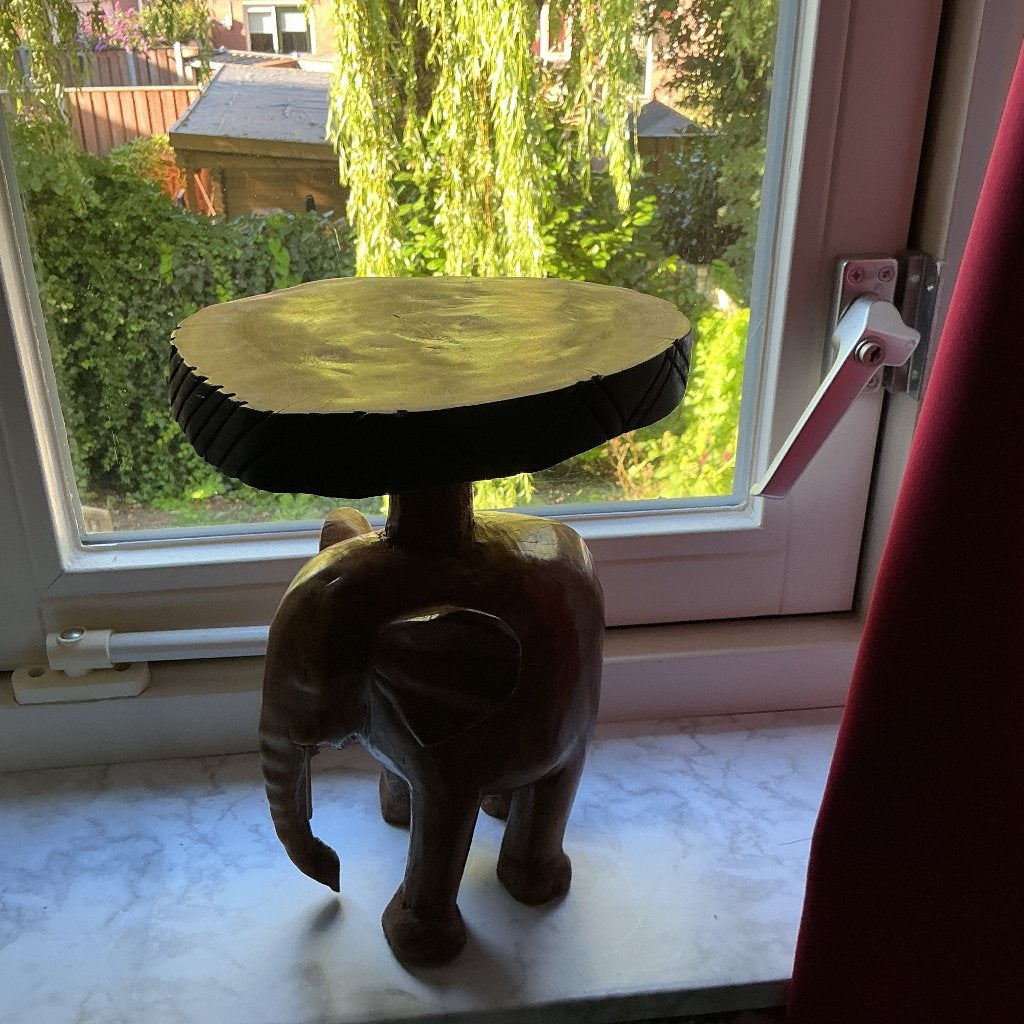 Olifant tafeltje, Hout, Meerkleurig, Ophalen of Verzenden, Oosters