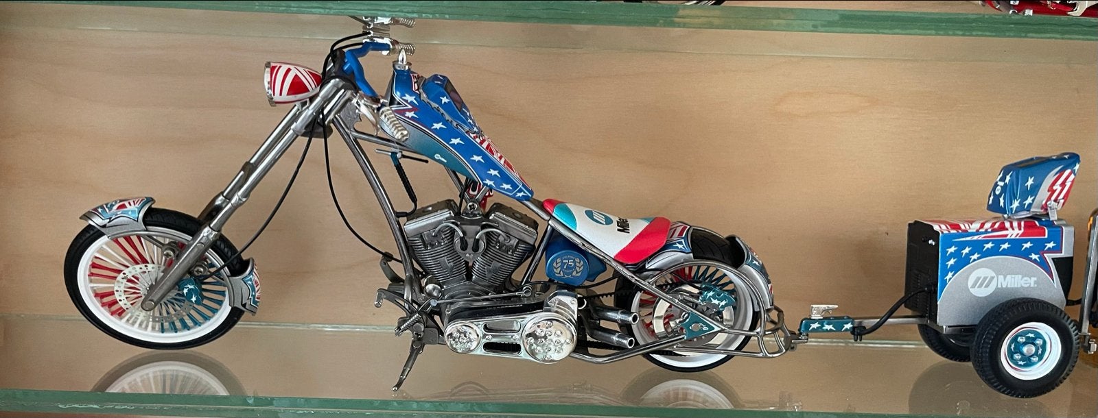OCC Chopper model met aanhanger - Uniek verzamelstuk, Overige merken, Ophalen of Verzenden, Zo goed als nieuw, Groter dan 1:32