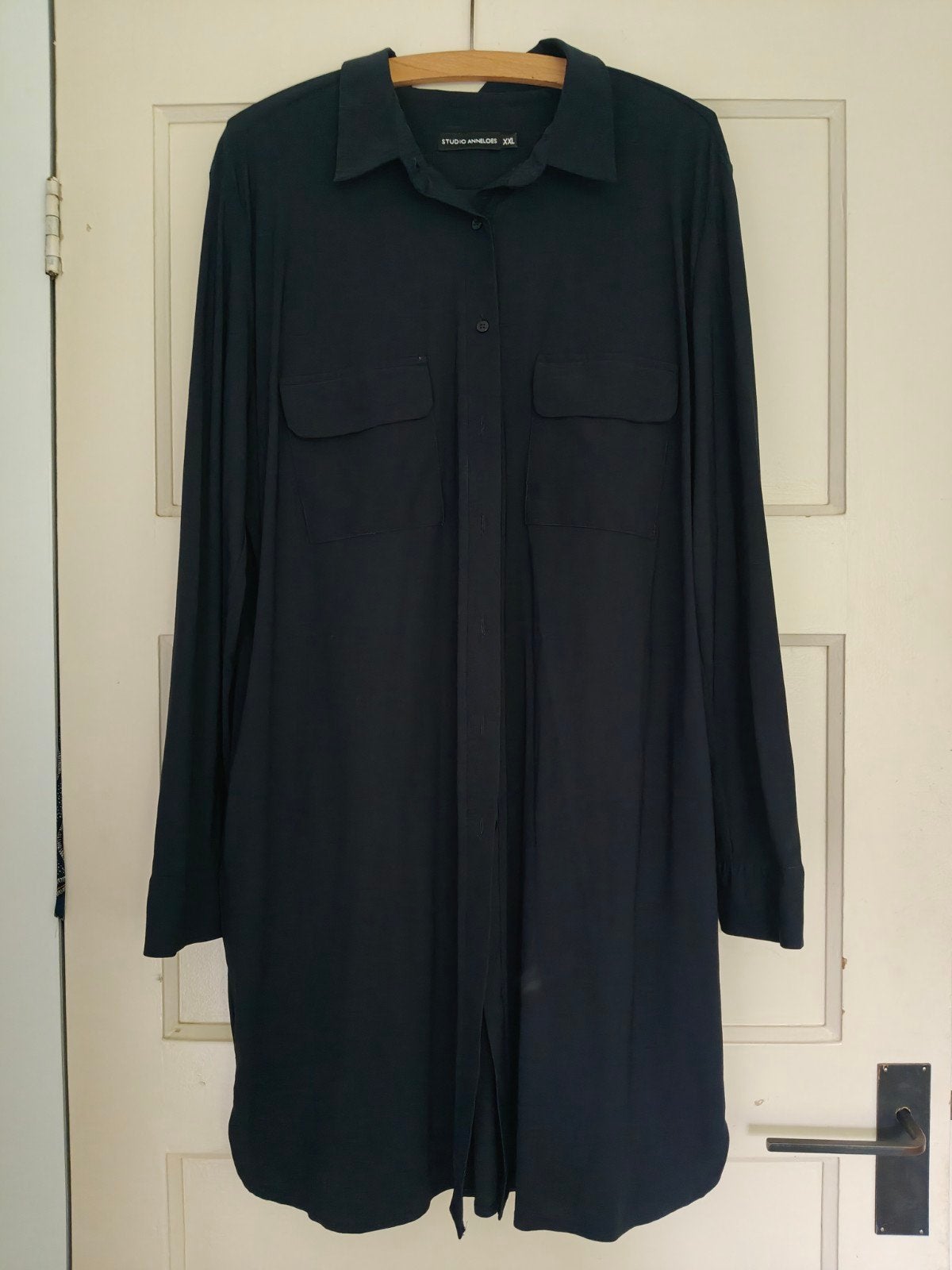 Studio Anneloes XXL donkerblauwe lange blouse met zakken, Studio Anneloes, Blauw, Blouse of Tuniek, Ophalen of Verzenden