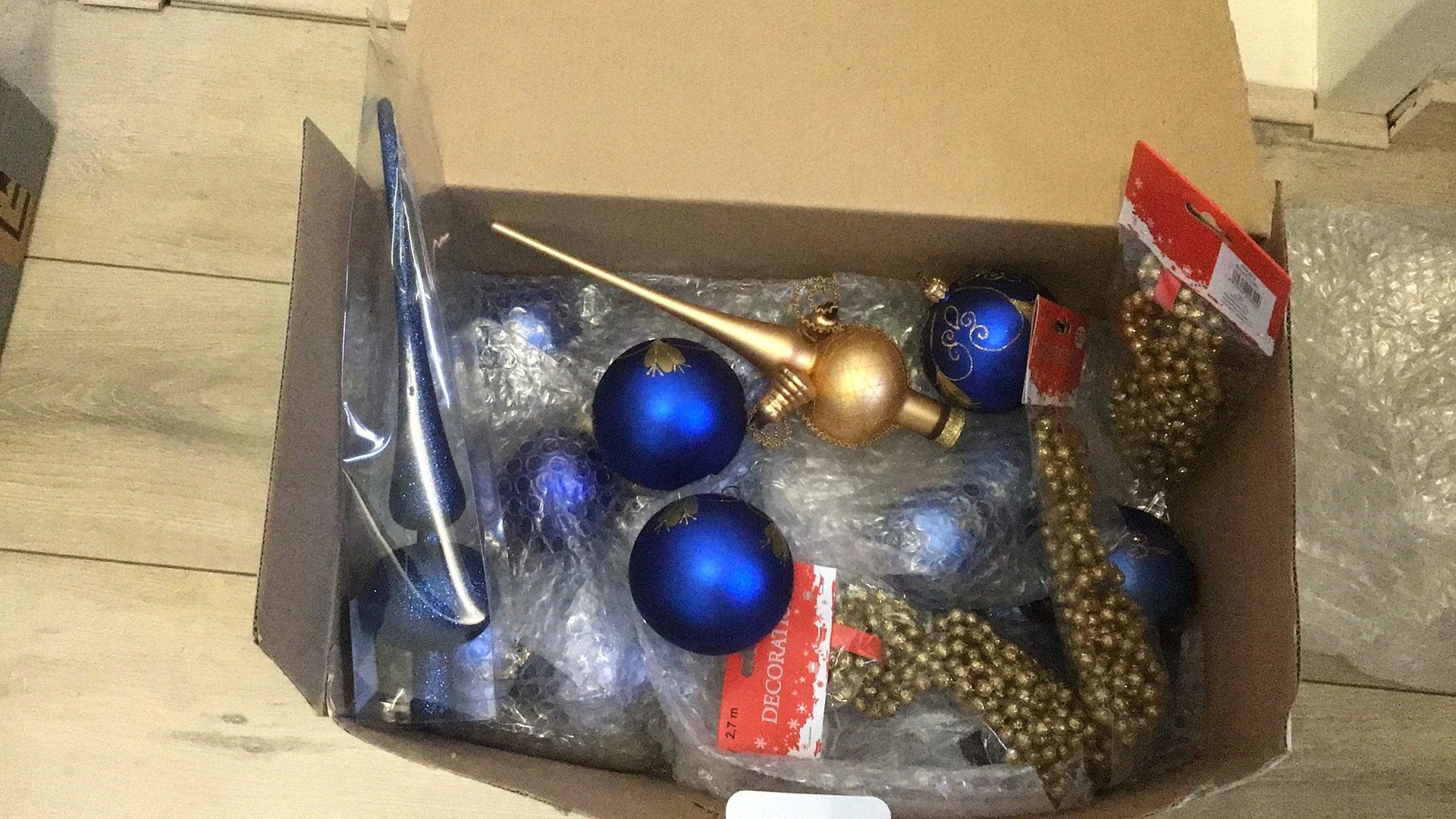 Blauwe kerstballen zeer mooi, Diversen, Ophalen of Verzenden, Zo goed als nieuw