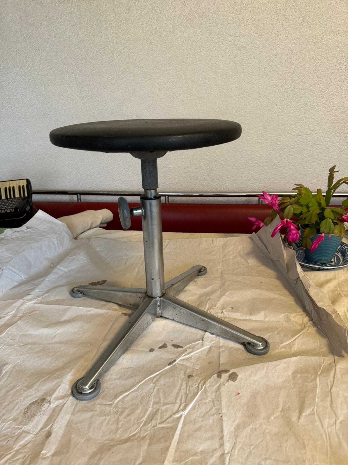 Arend de Cirkel,Krukje,fifties,sixties,Mid-Century,vintage, Ophalen of Verzenden, In hoogte verstelbaar, Gebruikt, Kunststof