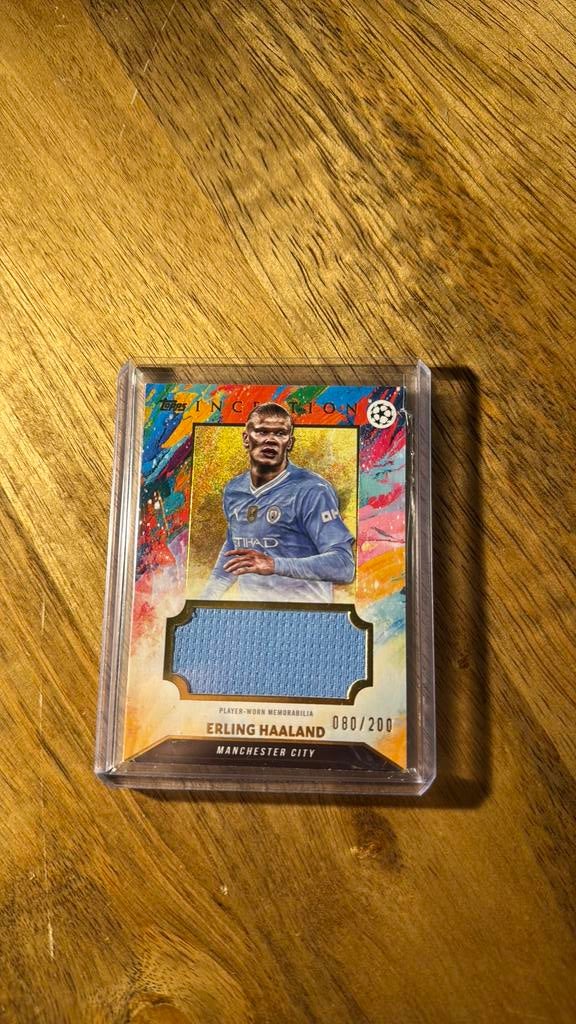 Erling Haaland /200 Patch Topps Inception, Ophalen of Verzenden, Zo goed als nieuw, Plaatje