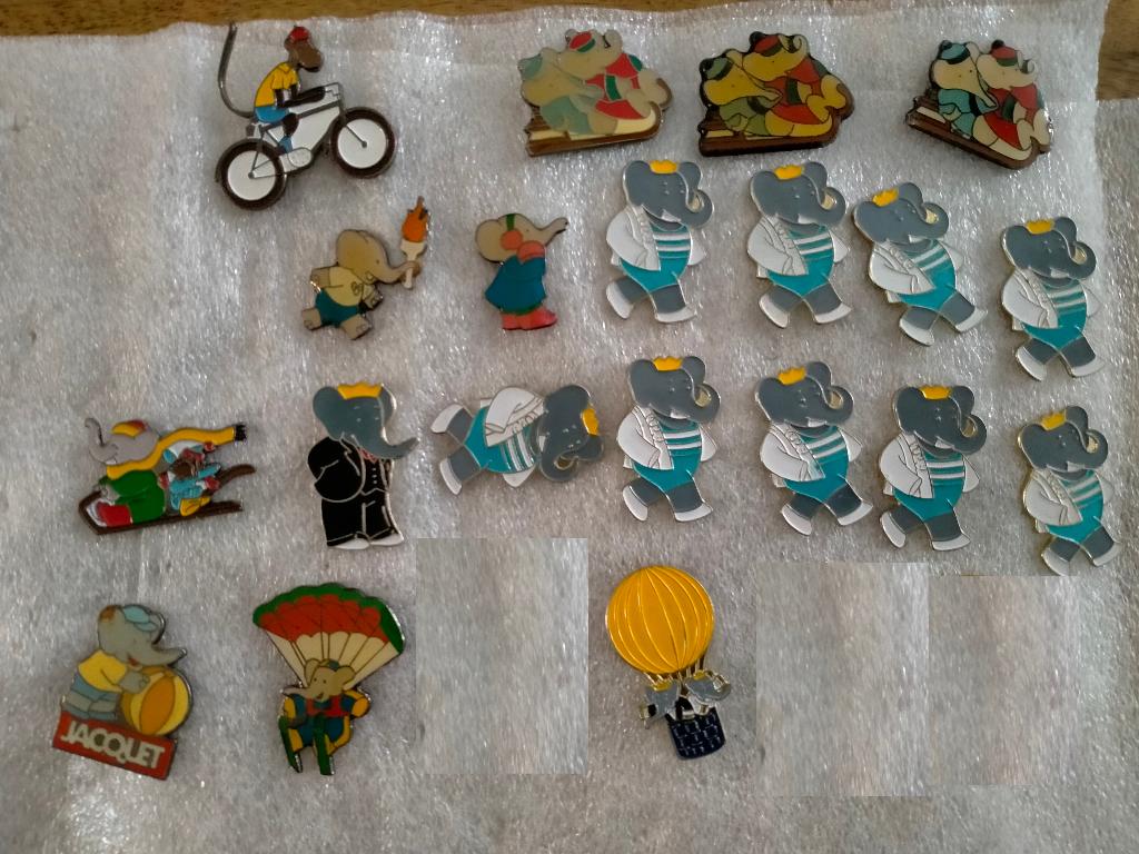 Babar olifant kinderboek strip pins pin Aap luchtballon, Verzamelen, Ophalen of Verzenden, Gebruikt