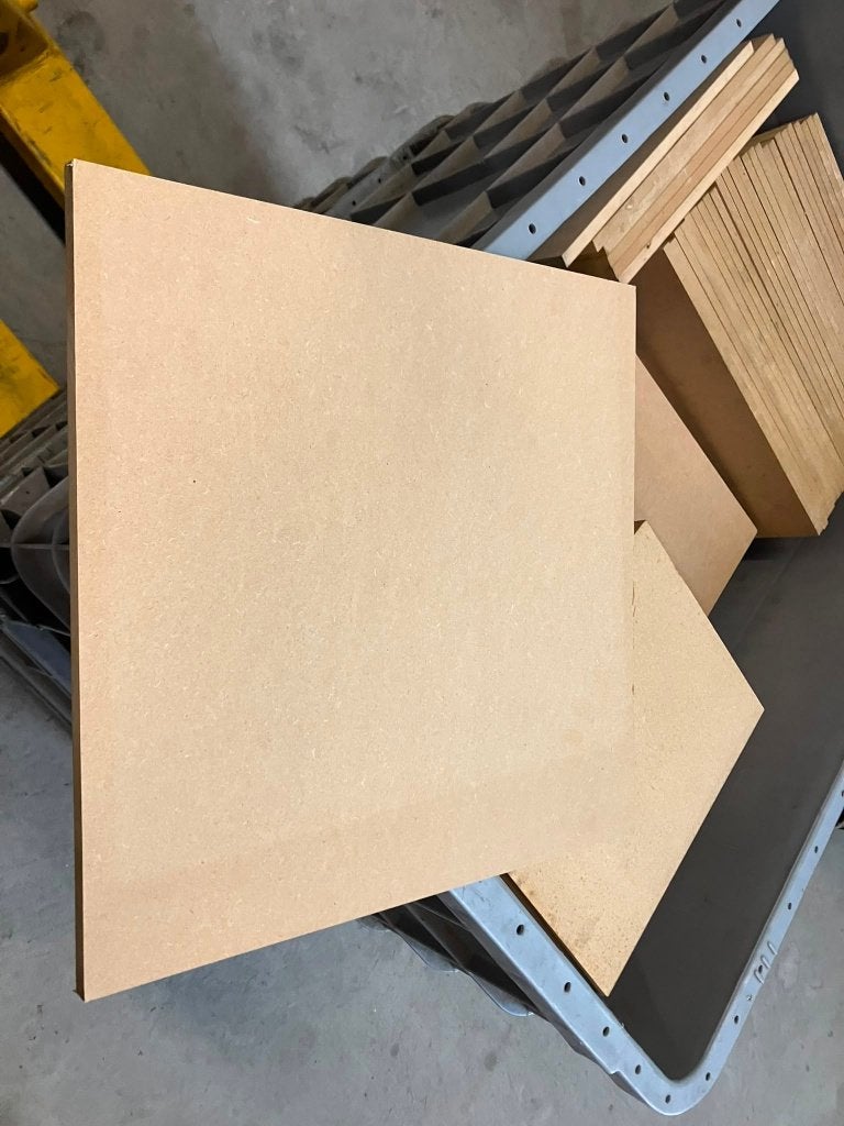 MDF plaatjes gezaagd, Doe-het-zelf en Verbouw, Ophalen, Minder dan 25 mm, Nieuw, Plank