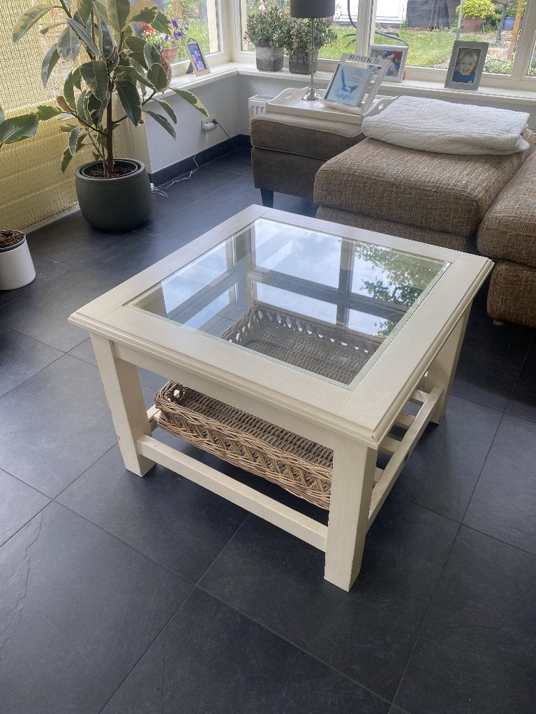 Salontafel Riviera Maison, Huis en Inrichting, Tafels | Salontafels, Ophalen, Gebruikt, 50 tot 100 cm, Glas