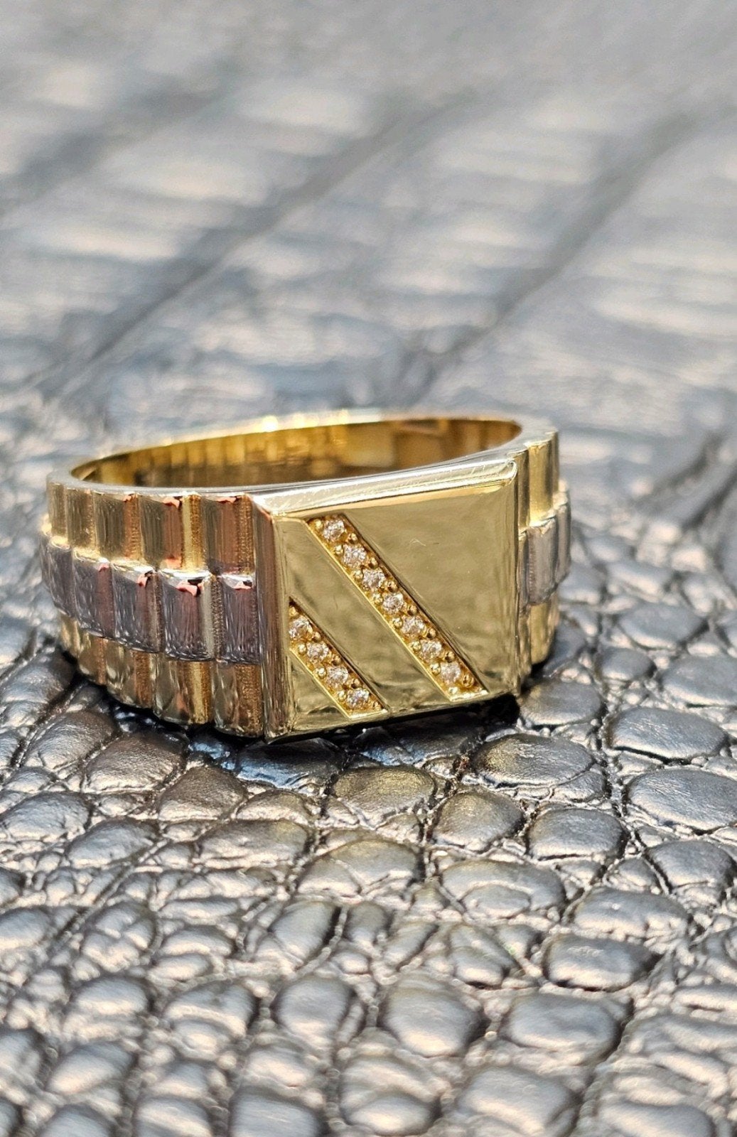 Mooie Zegelring 14k gouden ring