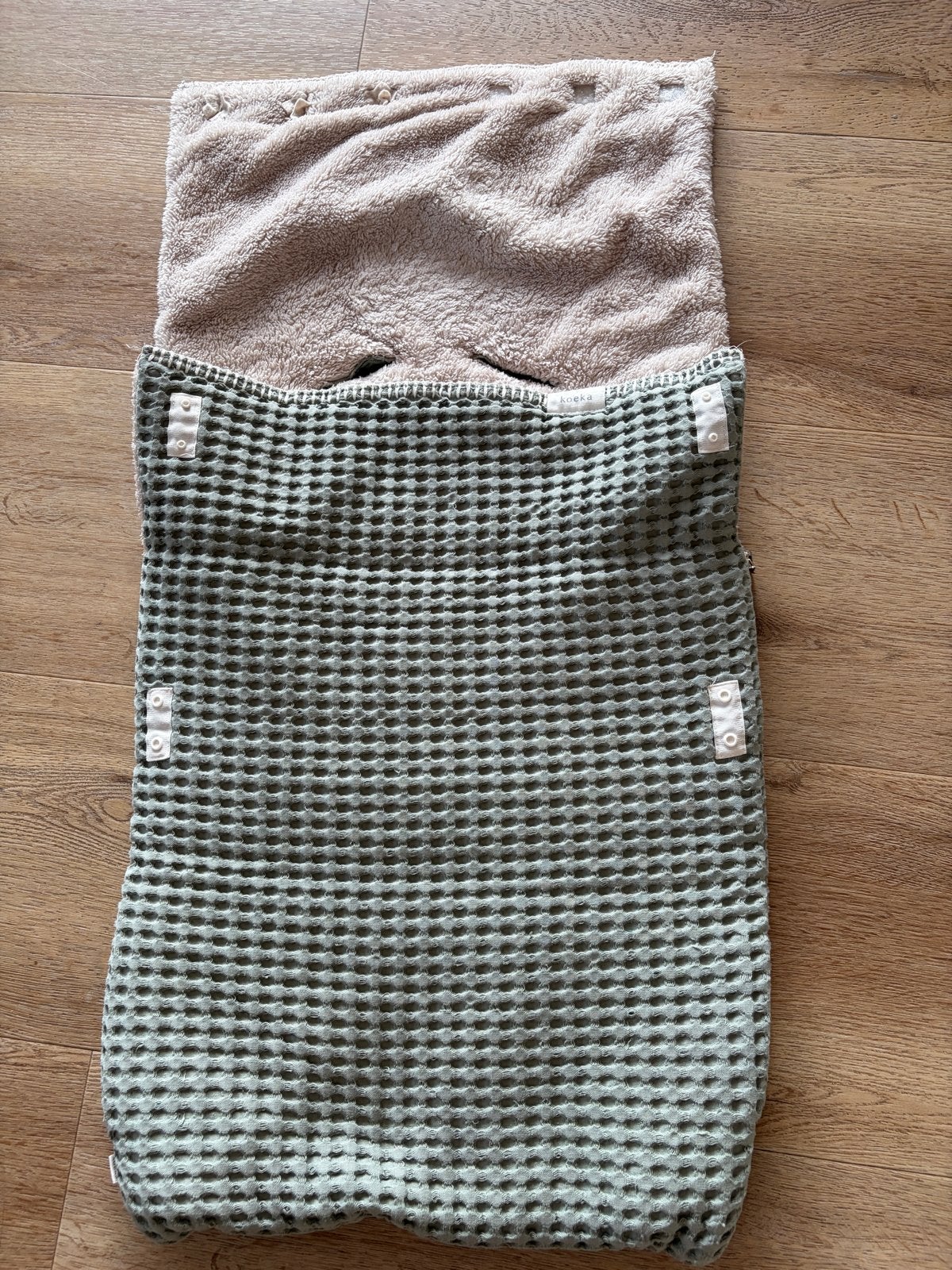 Koeka hoes voor Maxi-Cosi van wafelstof en teddy, Ophalen of Verzenden, Zo goed als nieuw