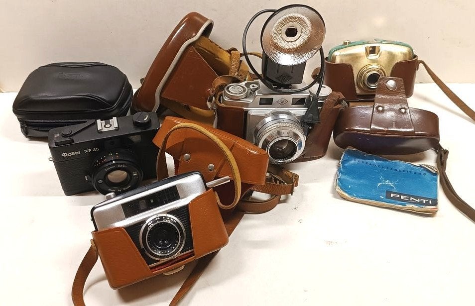 7 Interessante Fotoapparate / Sammlung, Agfa, Zeiss, Rollei, Ophalen of Verzenden, Gebruikt, Compact, Overige Merken