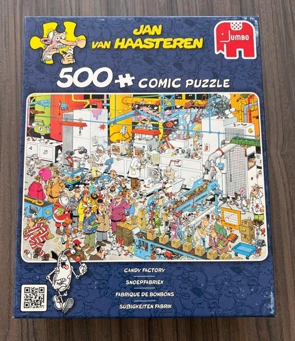 Jan van Haasteren - Snoepfabriek - 500 stukjes, Hobby en Vrije tijd, Ophalen of Verzenden, 500 t/m 1500 stukjes, Zo goed als nieuw
